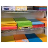 Lot of (1 Shelf) Assorted Color Paper Stock 24# - Yellow, Orange, Blue, Green, Red 11"x17"