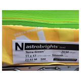 Lot of (1 Shelf) Assorted Color Paper Stock 24# - Yellow, Orange, Blue, Green, Red 11"x17"