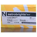 Lot of (4 Packs) Paper Stock - 2 Packs Each - Astrobrights Text 60# Lunar Blue, Capitol Bond Writing 24# White 8-1/2"x11" ( Total Items ) - Neenah