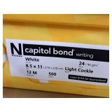 Lot of (4 Packs) Paper Stock - 2 Packs Each - Astrobrights Text 60# Lunar Blue, Capitol Bond Writing 24# White 8-1/2"x11" ( Total Items ) - Neenah