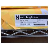 Lot of (4 Packs) Text Paper Stock | 24/60# Blue Smooth / 70# White Fiber 11"x17" ( Total Items ) - Neenah Astrobrights