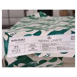 Lot of (1 Shelf / 11 Items) Assorted Paper Stock - 80# Cover Brilliant White, 100# Avon Brilliant White Classic Linen Cover, 80# Fiber Cover, 130# White Cover, 100# Cover Accent, 100# White Matte Text