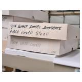 Lot of (1 Shelf / 11 Items) Assorted Paper Stock - 80# Cover Brilliant White, 100# Avon Brilliant White Classic Linen Cover, 80# Fiber Cover, 130# White Cover, 100# Cover Accent, 100# White Matte Text