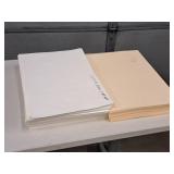 Lot of (2 Stacks) Assorted Paper Stock - 24# Nat. C. Crest, 67# Ivory 11-1/2"x17-1/2"