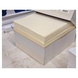 1 Box of Classic Linen Writing Sheets 24# Baronial Ivory 8-1/2"x11", 1 Stack Assorted Writing Paper 24# White