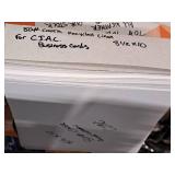 Lot of (Entire Shelving Unit Contents) Assorted Paper Stock