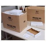 Prestige Box Corp ~125 Letterhead Size Boxes 8-1/2"x11"x2, ~30 Legal Size Boxes 8-1/2"x14"x2"