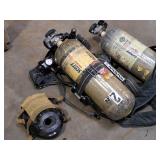 Scott Air-Pak® SCBA 2216-PSI Firefighter Set  | Open Circuit/Pressure-Demand/Entry and Escape - Tanks (x2), Mask and Harness