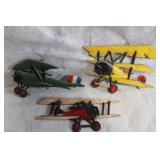 Set of 3 Vintage Aircraft Wall Decorations