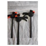 Set of 3 Tool Shop Quick Grip Bar Clamps