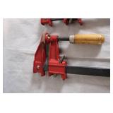 Pair of 24-Inch Heavy Duty Bar Clamps with Wooden Handles