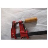Pair of 24-Inch Heavy Duty Bar Clamps with Wooden Handles