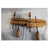 Pair of Vintage Craftsman Wooden Clamps