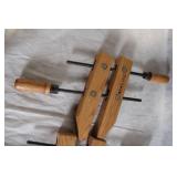 Pair of Vintage Craftsman Wooden Clamps