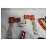 Collection of C-Clamps and Angle Clamps Assorted Sizes