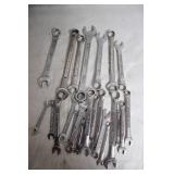 Collection of Assorted Metric and SAE Wrenches by Craftsman and Sears