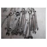 Collection of Assorted Metric and SAE Wrenches by Craftsman and Sears