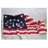 Betsy Ross 13 Star 76 American Flag with Flagpole Kit