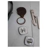 Assortment of Locks, Measuring Tools, and Miscellaneous Items