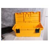 Rubbermaid Yellow Tool Box with Removable Tray