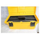 Rubbermaid Yellow Tool Box with Removable Tray