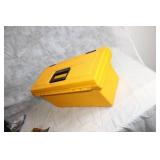 Rubbermaid Yellow Tool Box with Removable Tray