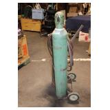 Oxygen and Acetylene Welding Tank Set with Regulators and Cart