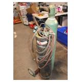 Oxygen and Acetylene Welding Tank Set with Regulators and Cart