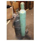 Oxygen and Acetylene Welding Tank Set with Regulators and Cart