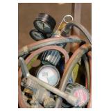 Oxygen and Acetylene Welding Tank Set with Regulators and Cart