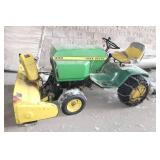 John Deere 300 Lawn Tractor with Snow Blower Attachment