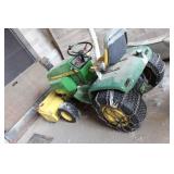 John Deere 300 Lawn Tractor with Snow Blower Attachment