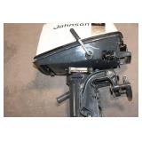 Johnson Outboard Motor with Throttle and Gear Controls