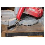 Used Milwaukee Chop Saw on Table Stand