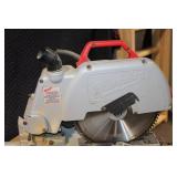 Used Milwaukee Chop Saw on Table Stand