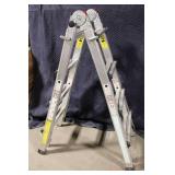 Multifunctional Aluminum Extension and Step Ladder, 17 ft