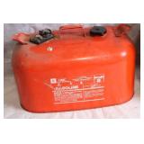 Set of 2 Fuel Cans: Red Gasoline and Yellow Kerosene Canisters