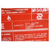 Set of 2 Fuel Cans: Red Gasoline and Yellow Kerosene Canisters