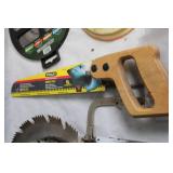 Assorted Hand Saw Blade Collection with Knife and Saw Blades