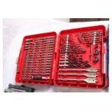 Collection of Assorted Drill Bits, Levels, and Hand Tools
