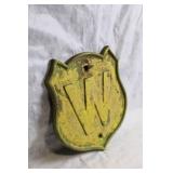 Vintage Cast Iron Letter W Sign Plaque