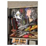 Vintage Tool Chest with Assorted Hand Tools and Air Impact Wrenches