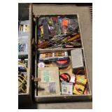 Vintage Tool Chest with Assorted Hand Tools and Air Impact Wrenches