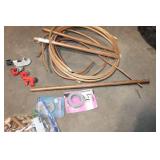 Plumbing Supplies Lot: Copper Pipes, Fittings, Cutters, Teflon Tape