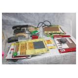 Sanding Tools Lot Including Electric Sander and Sanding Sheets