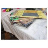 Sanding Tools Lot Including Electric Sander and Sanding Sheets