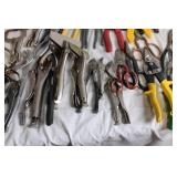 Extensive Collection of Hand Tools and Pliers