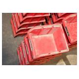 Collection of Plastic Storage Bins and Hardware Supplies