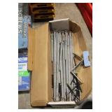 Collection of Plastic Storage Bins and Hardware Supplies