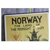 Framed Vintage Norway Travel Poster by Olthar Holmboe 1905